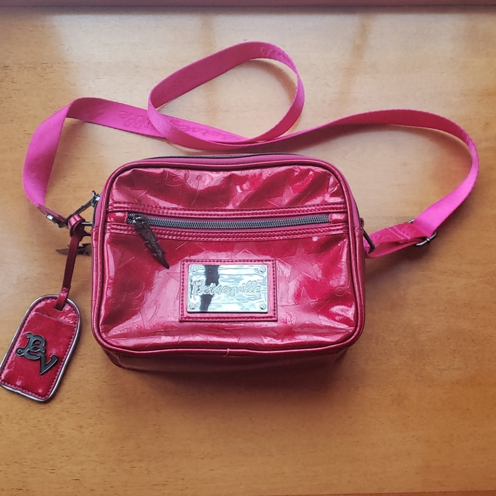 Betsey Johnson Fuschia Mini Shoulder Bag